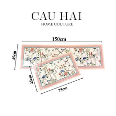 Maison Couture - Set Thảm Bếp Da Cao Cấp 45X75/150 La Muse Pink Plush Jardin-THẢM BẾP-CẬU HAI HOME DECOR