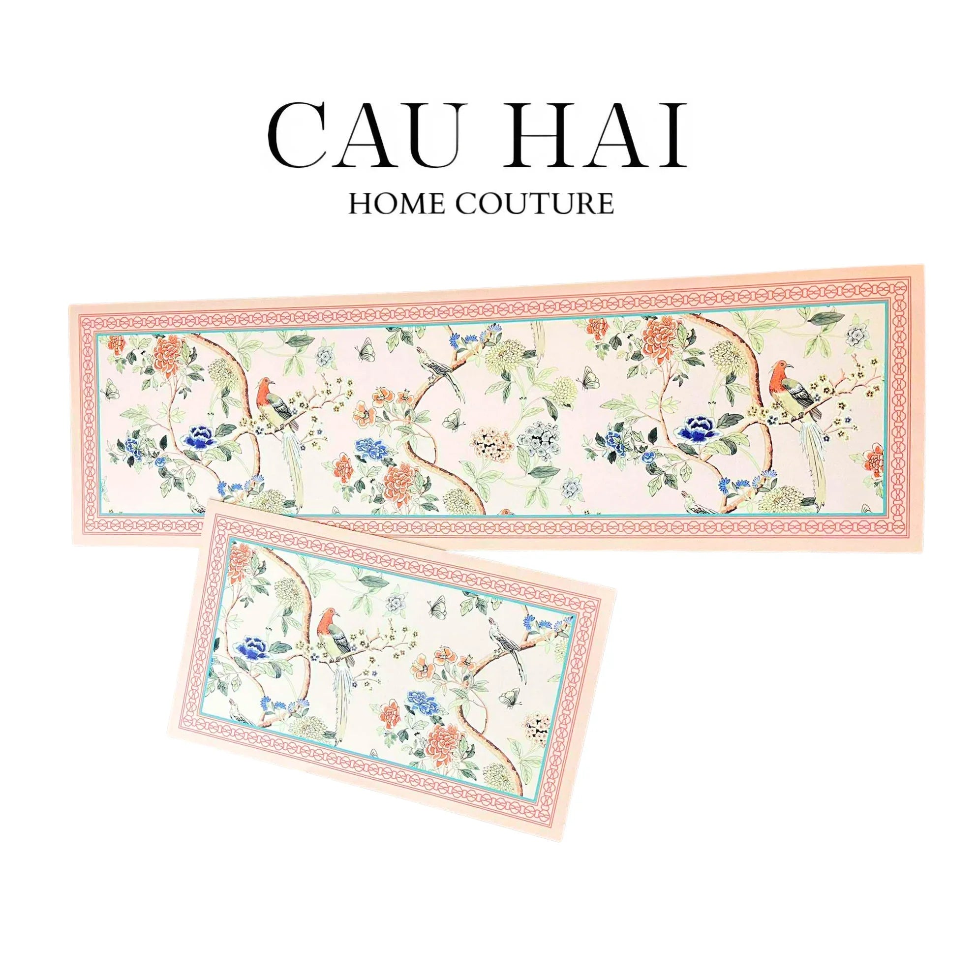 Maison Couture - Set Thảm Bếp Da Cao Cấp 45X75/150 La Muse Pink Plush Jardin-THẢM BẾP-CẬU HAI HOME DECOR