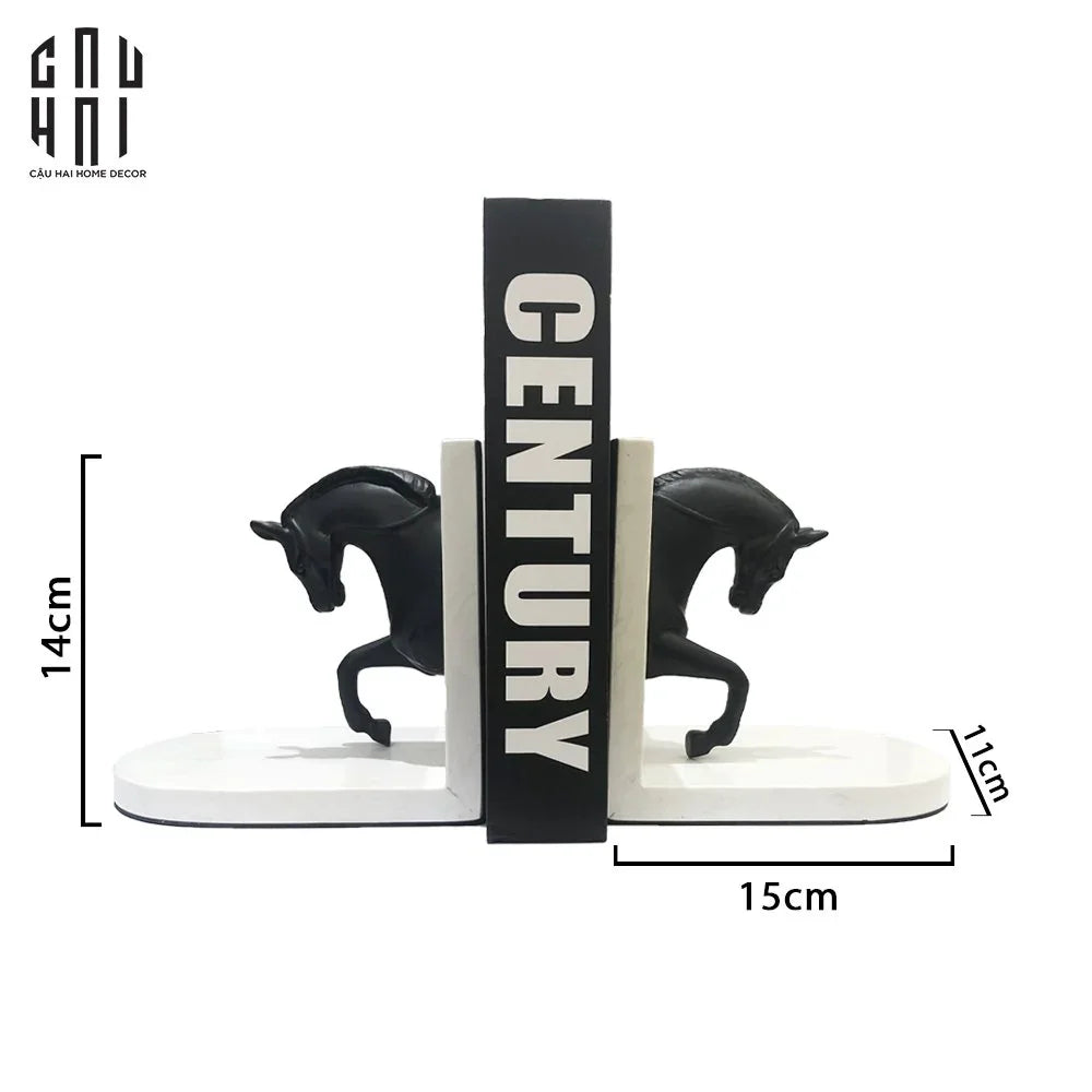Maison Couture - Set Tượng Chặn Sách Troy Marble Stone Bookend 14x15-SÁCH TRANG TRÍ-CẬU HAI HOME DECOR