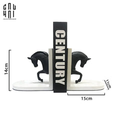 Maison Couture - Set Tượng Chặn Sách Troy Marble Stone Bookend 14x15-SÁCH TRANG TRÍ-CẬU HAI HOME DECOR