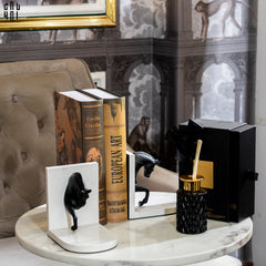 Maison Couture - Set Tượng Chặn Sách Troy Marble Stone Bookend 14x15-SÁCH TRANG TRÍ-CẬU HAI HOME DECOR