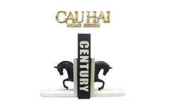 Maison Couture - Set Tượng Chặn Sách Troy Marble Stone Bookend 14x15-SÁCH TRANG TRÍ-CẬU HAI HOME DECOR