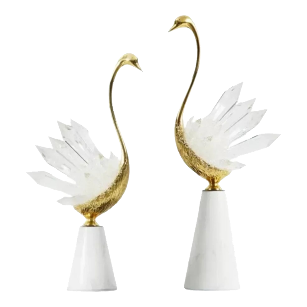 Maison Couture - Set Tượng Đôi Thiên Nga Cygne au Port Altier Royales Cristalleries 37/42