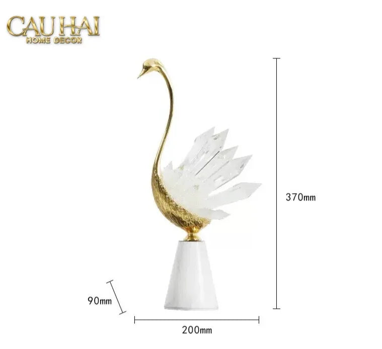 Maison Couture - Set Tượng Đôi Thiên Nga Cygne au Port Altier Royales Cristalleries 37/42-TƯỢNG TRANG TRÍ-CẬU HAI HOME DECOR