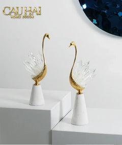 Maison Couture - Set Tượng Đôi Thiên Nga Cygne au Port Altier Royales Cristalleries 37/42-CẬU HAI HOME DECOR