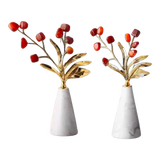 Maison Couture - Set Tượng Hồng Ngọc Tuỷ Carnelian Agate Bloom H37 H30-TƯỢNG TRANG TRÍ-Đối tác tại Trung Quốc theo từng đơn đặt hàng-CẬU HAI HOME DECOR