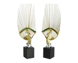 Maison Couture - Set Tượng Khổng Tước Éventail de l’Empereur Plumage de Paon H66-TƯỢNG TRANG TRÍ-Đối tác tại Trung Quốc theo từng đơn đặt hàng-CẬU HAI HOME DECOR