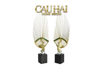 Maison Couture - Set Tượng Khổng Tước Éventail de l’Empereur Plumage de Paon H66-TƯỢNG TRANG TRÍ-CẬU HAI HOME DECOR