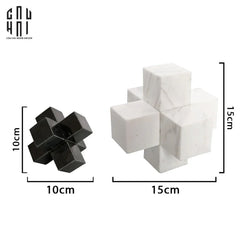 Maison Couture - Set Tượng Marble Cross Reflection - Ss25-TƯỢNG TRANG TRÍ-CẬU HAI HOME DECOR