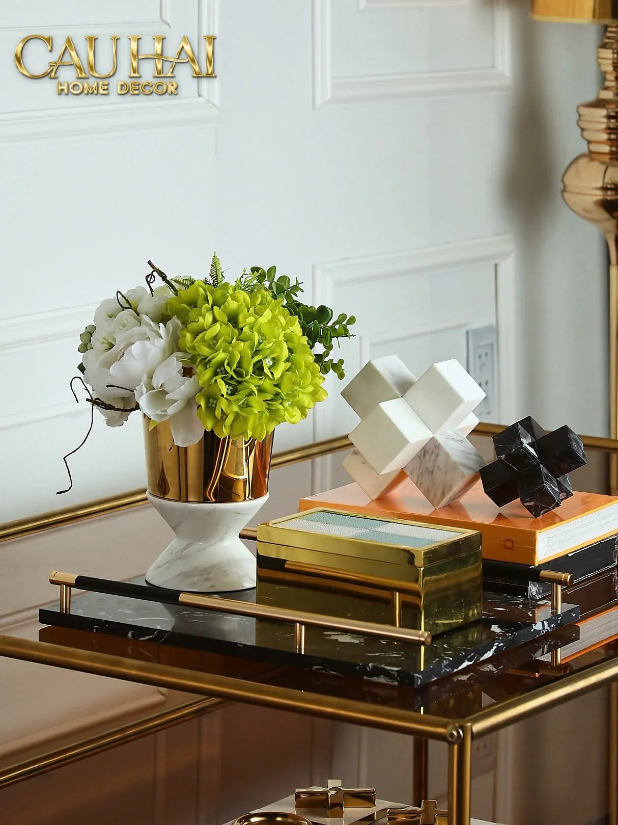 Maison Couture - Set Tượng Marble Cross Reflection - Ss25-TƯỢNG TRANG TRÍ-CẬU HAI HOME DECOR