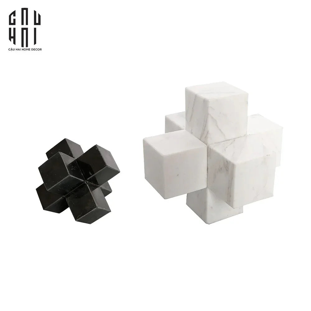 Maison Couture - Set Tượng Marble Cross Reflection - Ss25-TƯỢNG TRANG TRÍ-CẬU HAI HOME DECOR