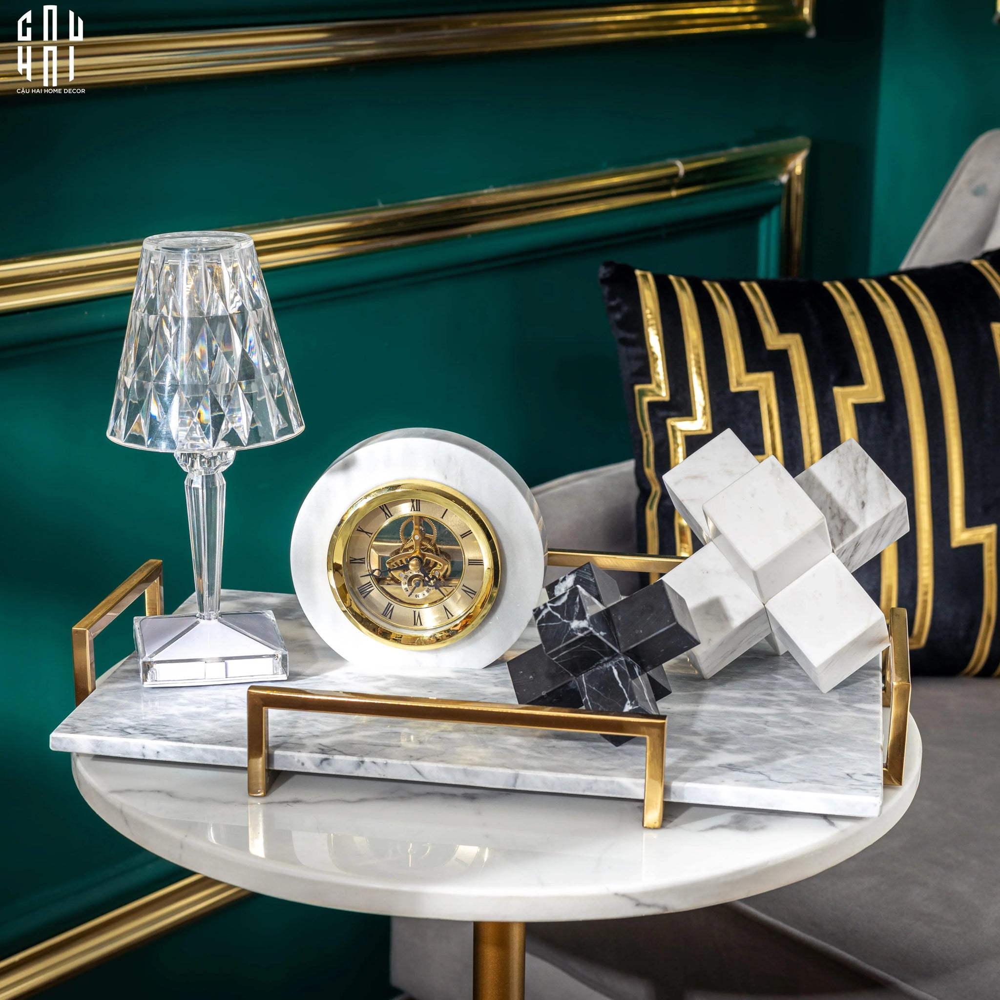 Maison Couture - Set Tượng Marble Cross Reflection - Ss25-CẬU HAI HOME DECOR