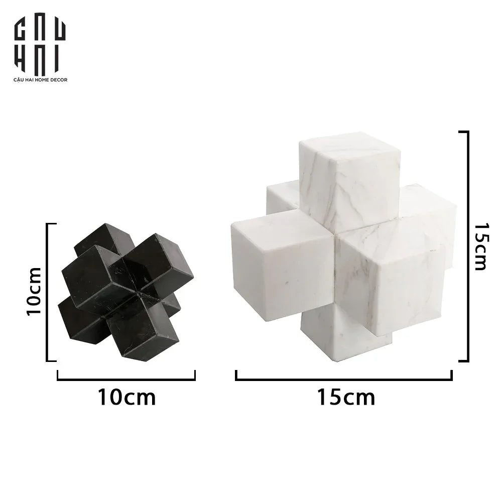 Maison Couture - Set Tượng Marble Cross Reflection - Ss25-CẬU HAI HOME DECOR