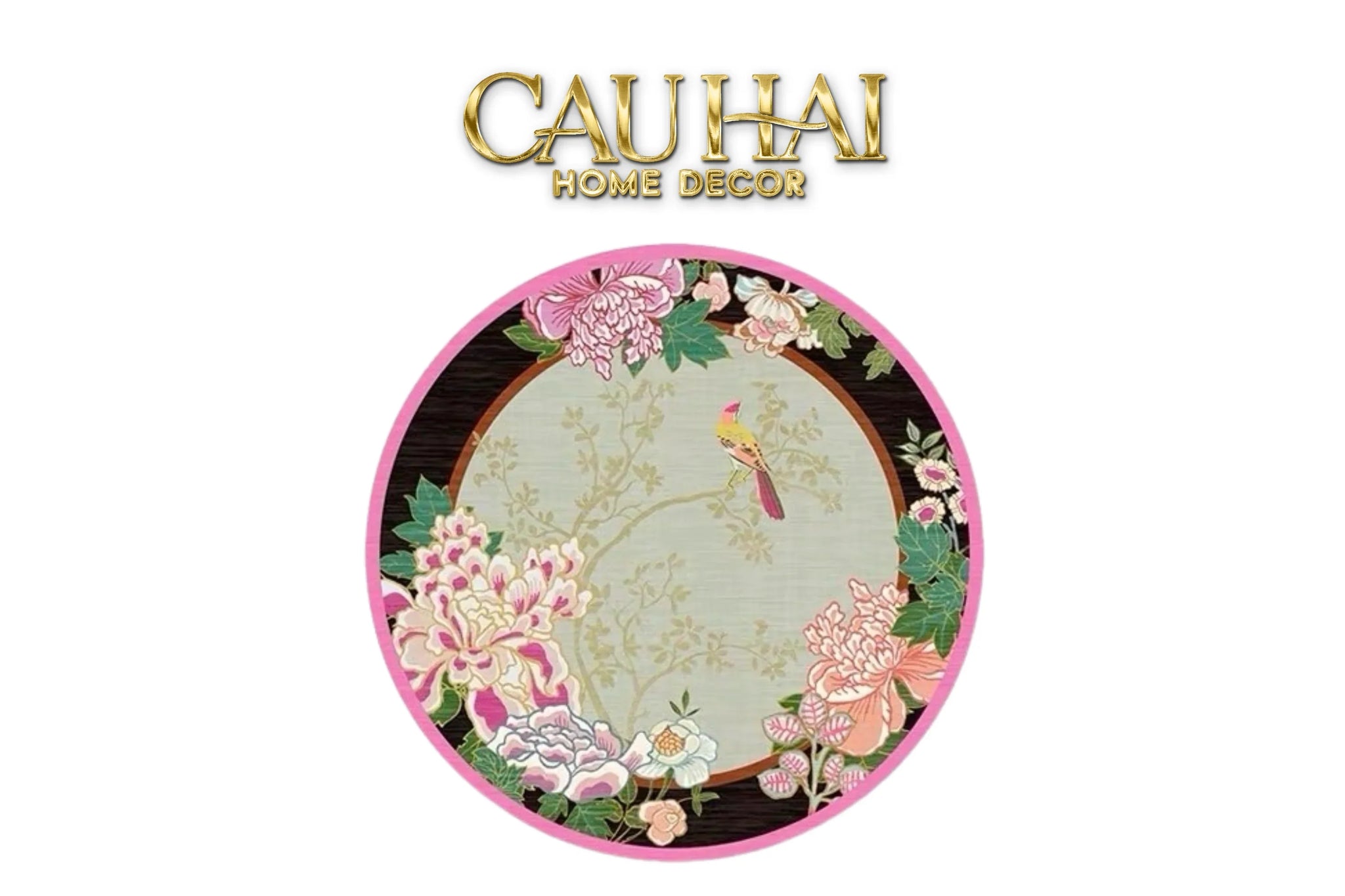Maison Couture - Thảm Tròn PolyFiber D160 - Garden Blessing Couronne Florale-THẢM TRÒN - THẢM BED-CẬU HAI HOME DECOR