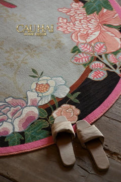 Maison Couture - Thảm Tròn PolyFiber D160 - Garden Blessing Couronne Florale-CẬU HAI HOME DECOR