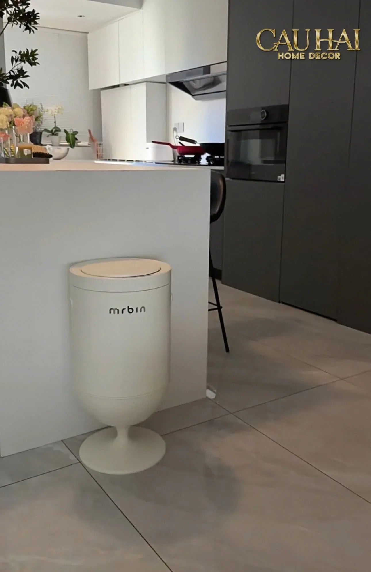 Maison Couture - Thùng Rác Cảm Biến Premium Blanc Coupe de Mr Bin 20L - Auto Lid D32 H61-Thùng Rác-CẬU HAI HOME DECOR