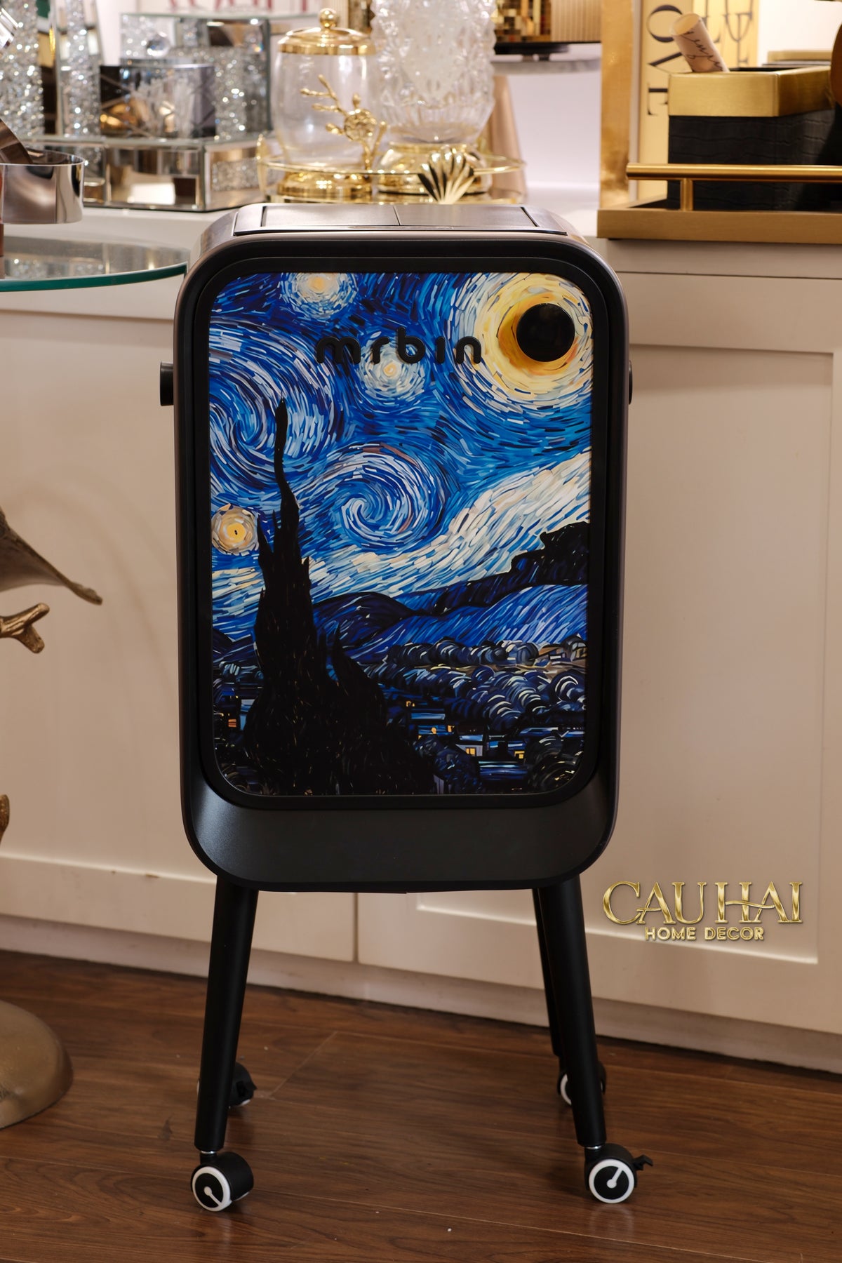 Maison Couture - Thùng Rác Mr Bin Automatic TV Van Gogh Version Limited 20L 31.4x65-Thùng Rác-CẬU HAI HOME DECOR-CẬU HAI HOME DECOR