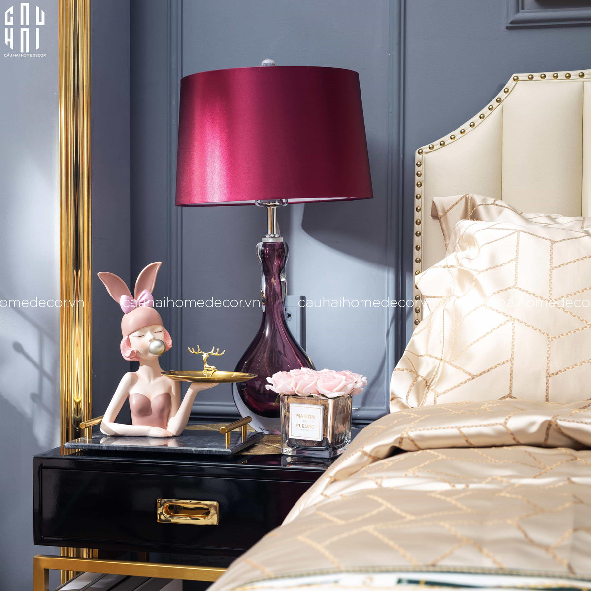 Maison Couture - Tủ Đầu Giường Cao Cấp Alure Premium 2K 48x55x60-TƯỢNG TRANG TRÍ-Đối tác tại Trung Quốc theo từng đơn đặt hàng-CẬU HAI HOME DECOR