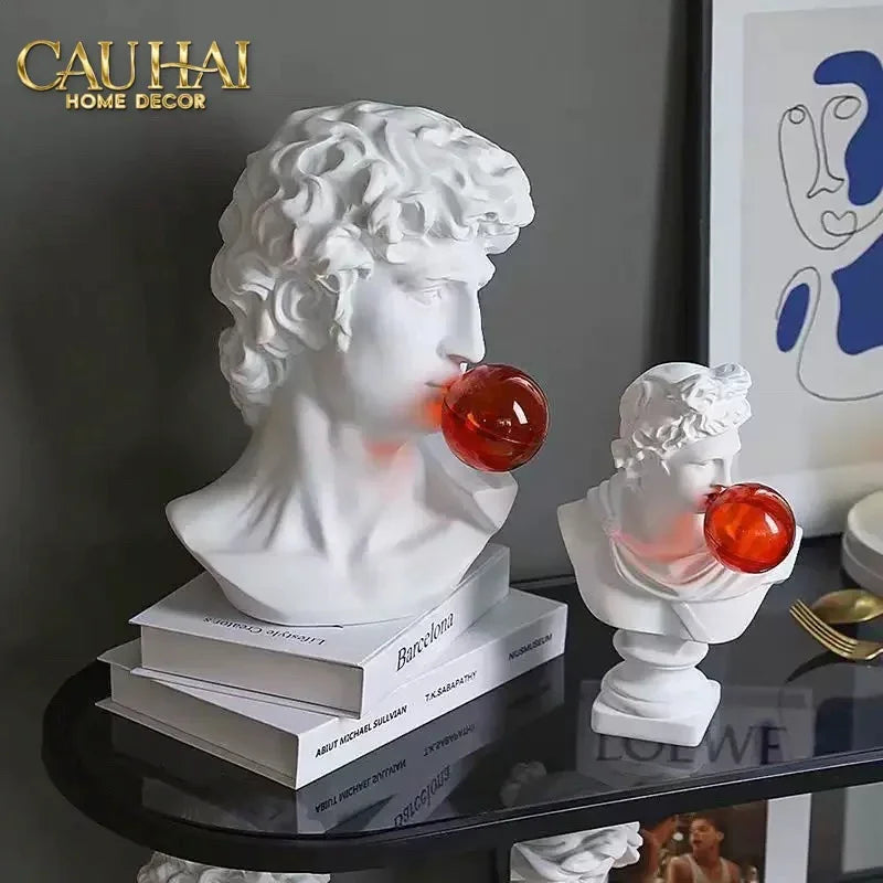 Maison Couture - Tượng Bán Thân David Alta Santoria Masqué Red Bubble H30-TƯỢNG TRANG TRÍ-CẬU HAI HOME DECOR