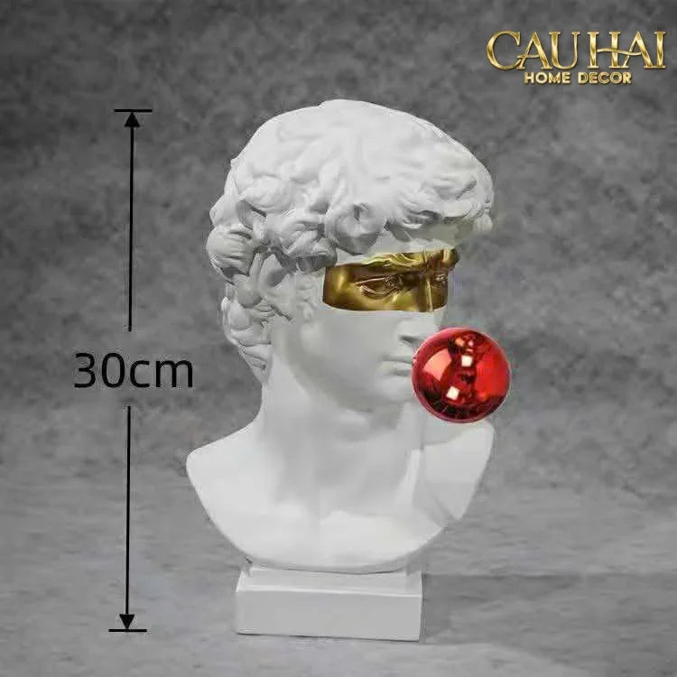 Maison Couture - Tượng Bán Thân David Alta Santoria Masqué Red Bubble H30-TƯỢNG TRANG TRÍ-CẬU HAI HOME DECOR