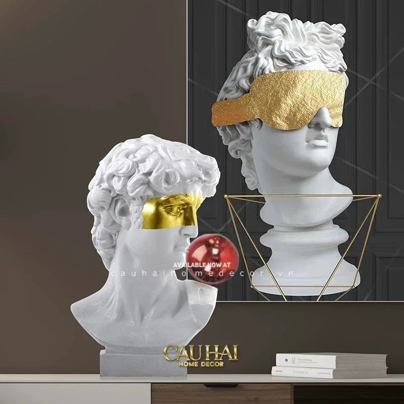 Maison Couture - Tượng Bán Thân David Alta Santoria Masqué Red Bubble H30-TƯỢNG TRANG TRÍ-CẬU HAI HOME DECOR