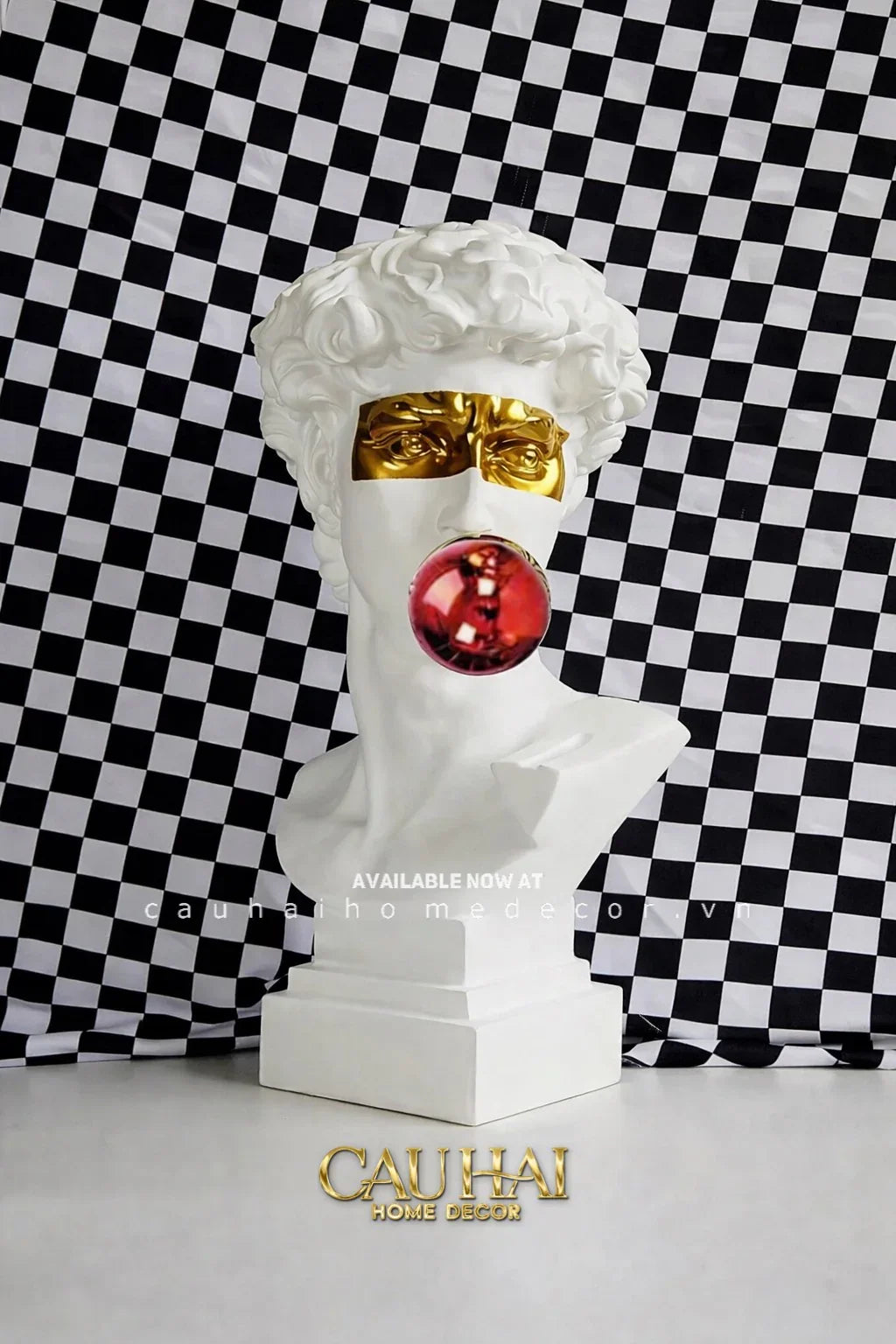 Maison Couture - Tượng Bán Thân David Alta Santoria Masqué Red Bubble H30-TƯỢNG TRANG TRÍ-CẬU HAI HOME DECOR