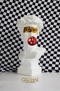 Maison Couture - Tượng Bán Thân David Alta Santoria Masqué Red Bubble H30-TƯỢNG TRANG TRÍ-CẬU HAI HOME DECOR