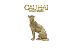 Maison Couture - Tượng Báo Bằng Đồng - Majetic Laiton Brasson Panther Ornaments 13x6.5x14-TƯỢNG TRANG TRÍ-CẬU HAI HOME DECOR