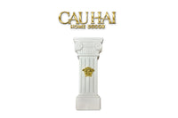 Maison Couture - Tượng Bình Hoa Cột La Mã Mythology Ionic Medusa Roman Column H43-CẬU HAI HOME DECOR
