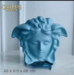 Maison Couture - Tượng Bình Hoa Medusa V Class Vase - Blue / Blanc-TƯỢNG TRANG TRÍ-CẬU HAI HOME DECOR