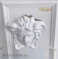 Maison Couture - Tượng Bình Hoa Medusa V Class Vase - Blue / Blanc-TƯỢNG TRANG TRÍ-CẬU HAI HOME DECOR