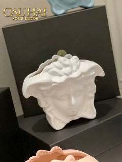 Maison Couture - Tượng Bình Hoa Medusa V Class Vase - Blue / Blanc-CẬU HAI HOME DECOR