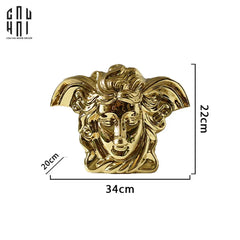 Maison Couture - Tượng Bình Hoa V Class Golden Goddess Medusa Fascination 20x34x22-TƯỢNG TRANG TRÍ-CẬU HAI HOME DECOR