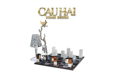 Maison Couture - Tượng Bộ Bàn Cờ Pha Lê Majestic Cristalleries Chess 37x37x9-TƯỢNG TRANG TRÍ-CẬU HAI HOME DECOR