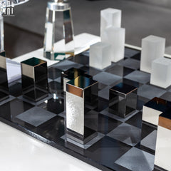 Maison Couture - Tượng Bộ Bàn Cờ Pha Lê Majestic Cristalleries Chess 37x37x9-TƯỢNG TRANG TRÍ-CẬU HAI HOME DECOR
