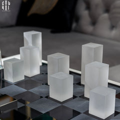 Maison Couture - Tượng Bộ Bàn Cờ Pha Lê Majestic Cristalleries Chess 37x37x9-TƯỢNG TRANG TRÍ-CẬU HAI HOME DECOR