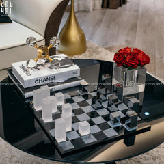 Maison Couture - Tượng Bộ Bàn Cờ Pha Lê Majestic Cristalleries Chess 37x37x9-TƯỢNG TRANG TRÍ-CẬU HAI HOME DECOR