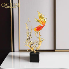 Maison Couture - Tượng Cá Chép Vượt Vũ Môn Coralia Impériale Ss25-TƯỢNG TRANG TRÍ-CẬU HAI HOME DECOR
