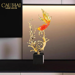 Maison Couture - Tượng Cá Chép Vượt Vũ Môn Coralia Impériale Ss25-TƯỢNG TRANG TRÍ-CẬU HAI HOME DECOR