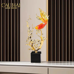 Maison Couture - Tượng Cá Chép Vượt Vũ Môn Coralia Impériale Ss25-TƯỢNG TRANG TRÍ-CẬU HAI HOME DECOR