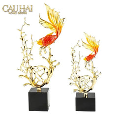 Maison Couture - Tượng Cá Chép Vượt Vũ Môn Coralia Impériale Ss25-TƯỢNG TRANG TRÍ-CẬU HAI HOME DECOR
