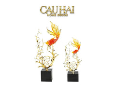 Maison Couture - Tượng Cá Chép Vượt Vũ Môn Coralia Impériale Ss25-TƯỢNG TRANG TRÍ-CẬU HAI HOME DECOR
