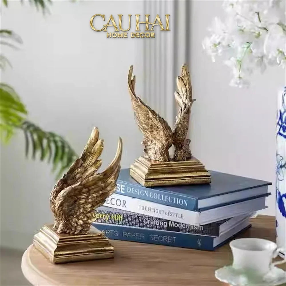 Maison Couture - Tượng Chặn Sách Cánh Thiên Thần - Gabriel Angel Wings 15x15x7.5-TƯỢNG TRANG TRÍ-CẬU HAI HOME DECOR