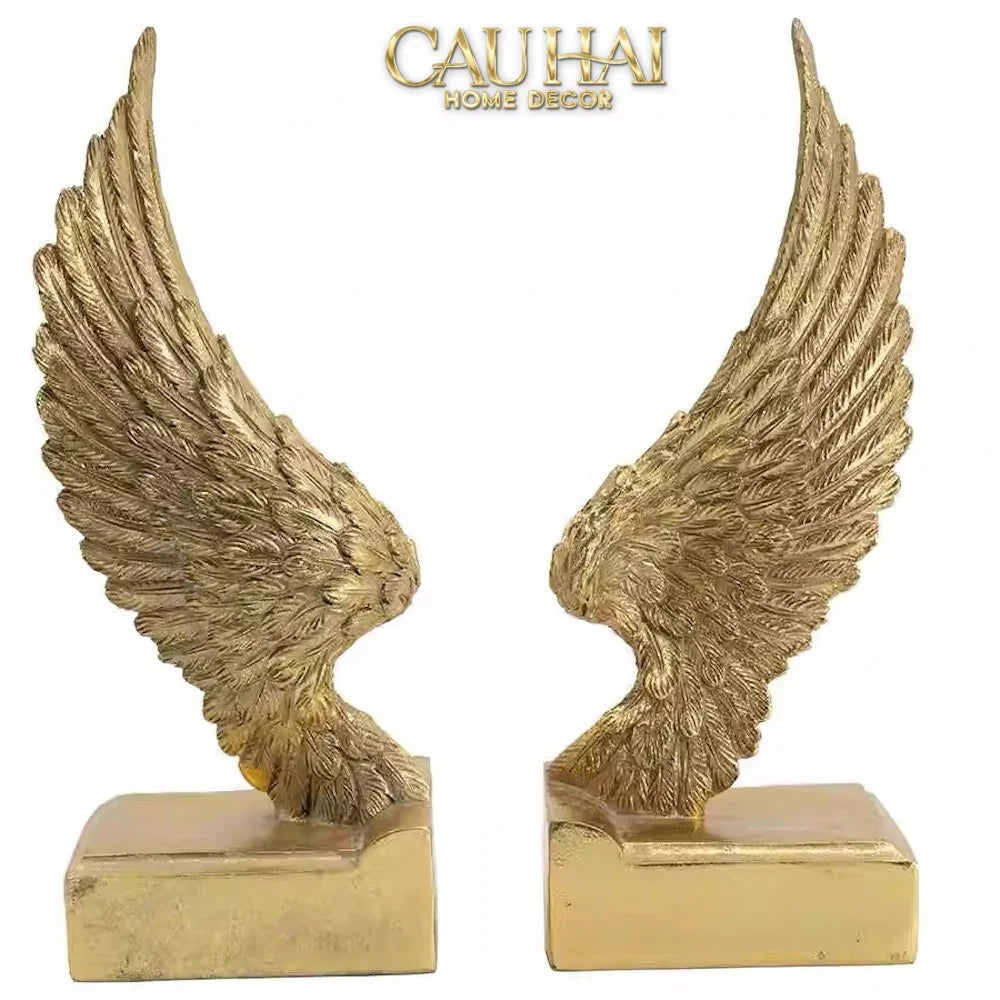 Maison Couture - Tượng Chặn Sách Cánh Thiên Thần - Gabriel Angel Wings 15x15x7.5-TƯỢNG TRANG TRÍ-CẬU HAI HOME DECOR