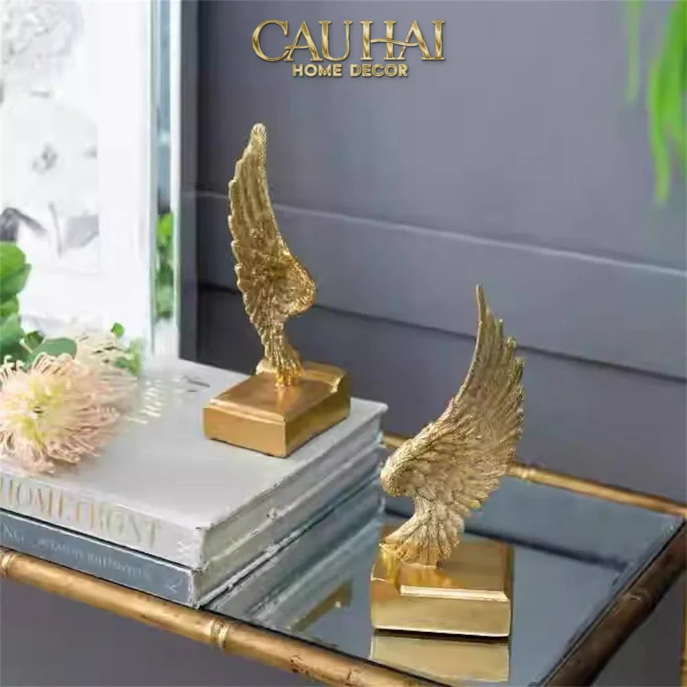 Maison Couture - Tượng Chặn Sách Cánh Thiên Thần - Gabriel Angel Wings 15x15x7.5-TƯỢNG TRANG TRÍ-CẬU HAI HOME DECOR