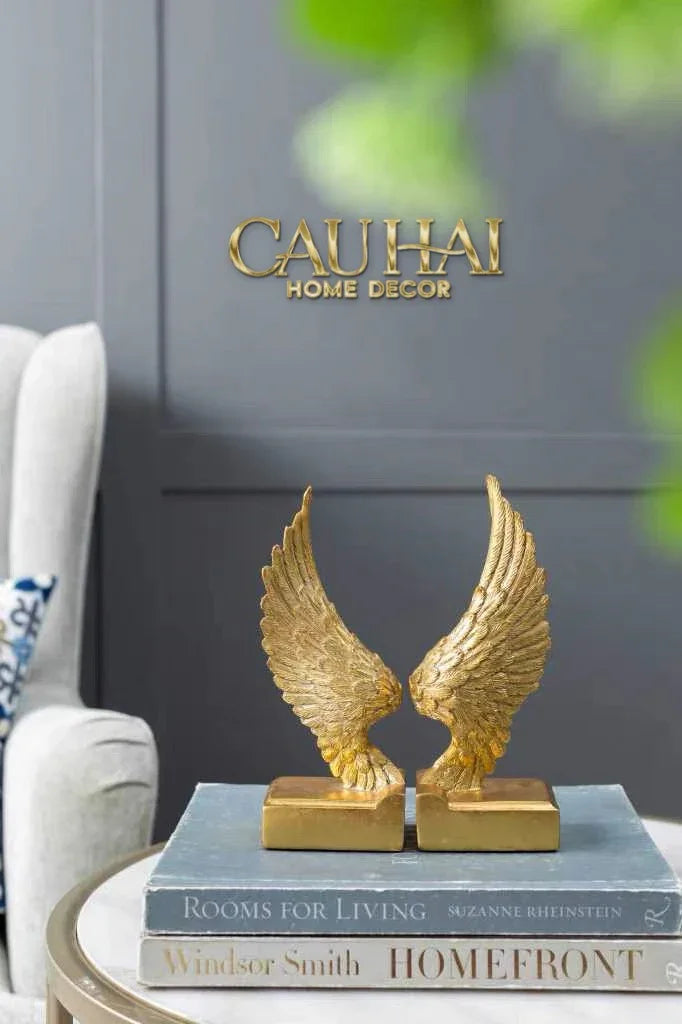 Maison Couture - Tượng Chặn Sách Cánh Thiên Thần - Gabriel Angel Wings 15x15x7.5-TƯỢNG TRANG TRÍ-CẬU HAI HOME DECOR