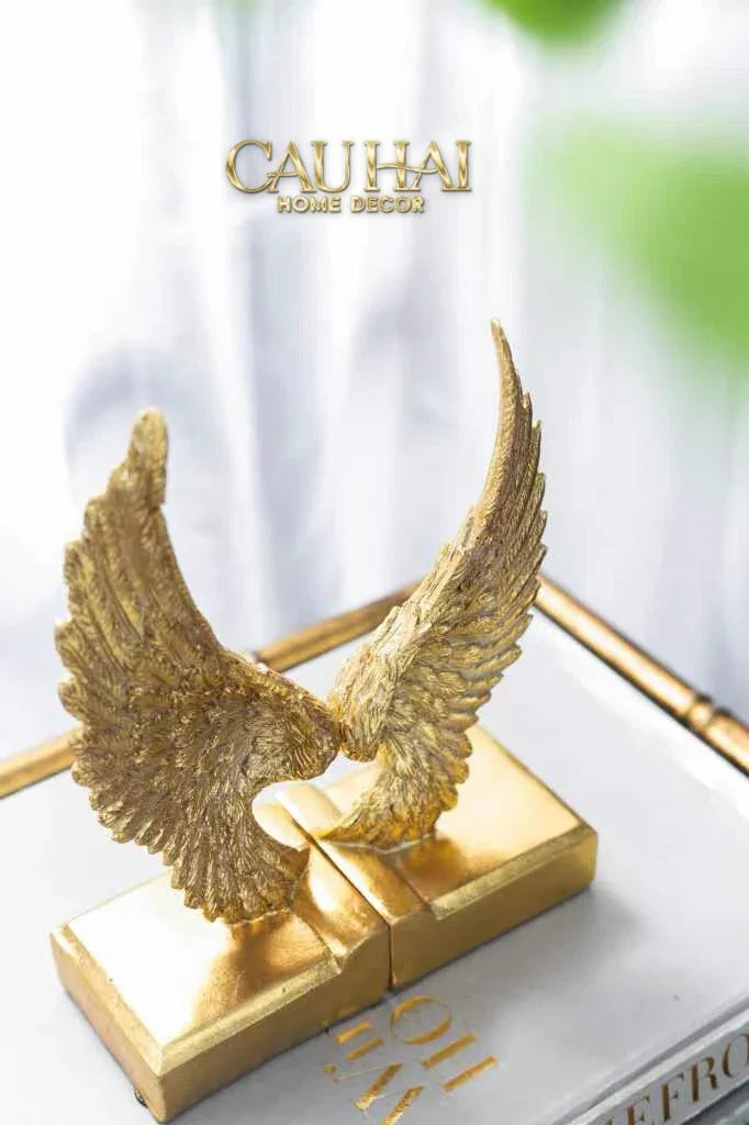 Maison Couture - Tượng Chặn Sách Cánh Thiên Thần - Gabriel Angel Wings 15x15x7.5-TƯỢNG TRANG TRÍ-CẬU HAI HOME DECOR