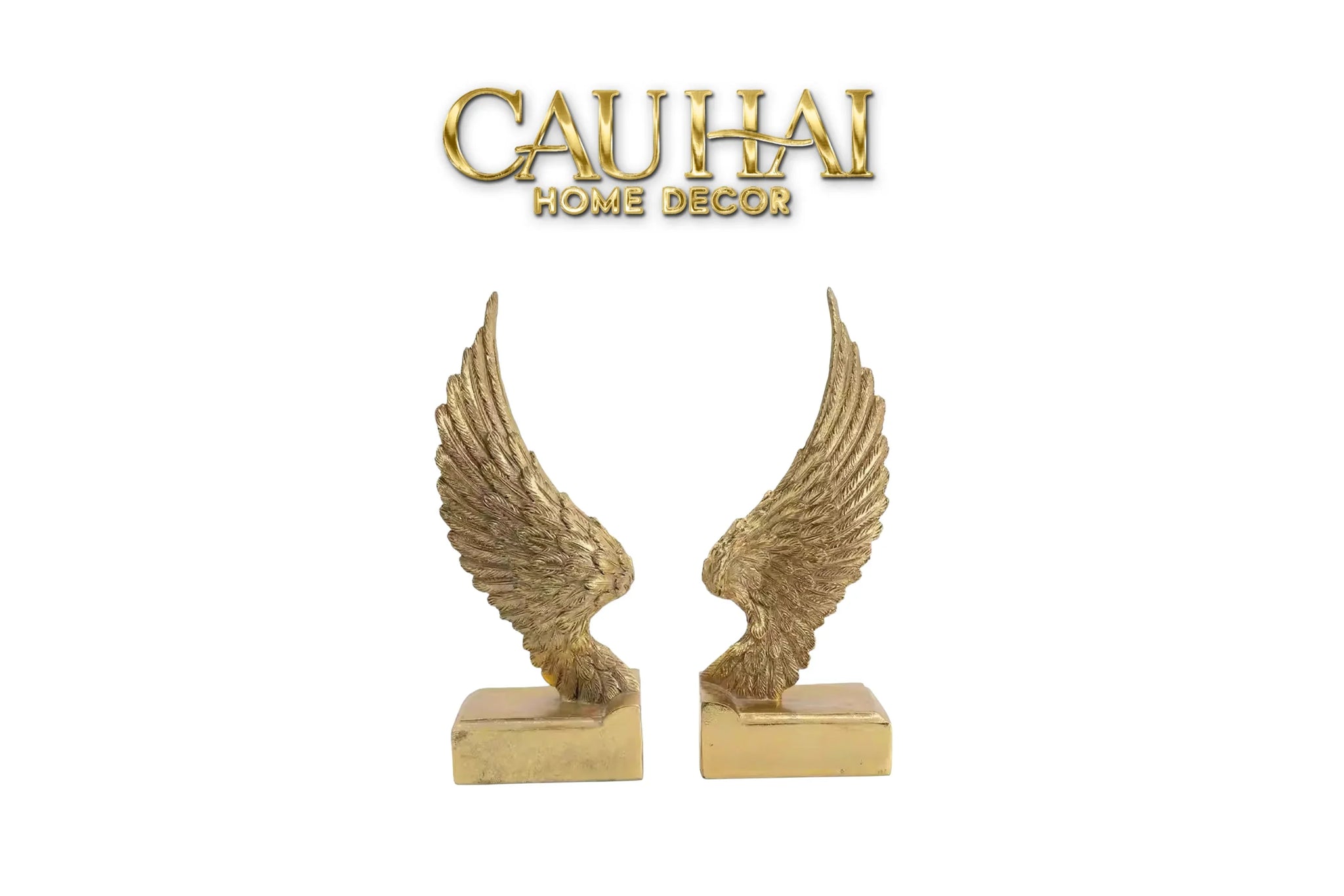 Maison Couture - Tượng Chặn Sách Cánh Thiên Thần - Gabriel Angel Wings 15x15x7.5-TƯỢNG TRANG TRÍ-CẬU HAI HOME DECOR