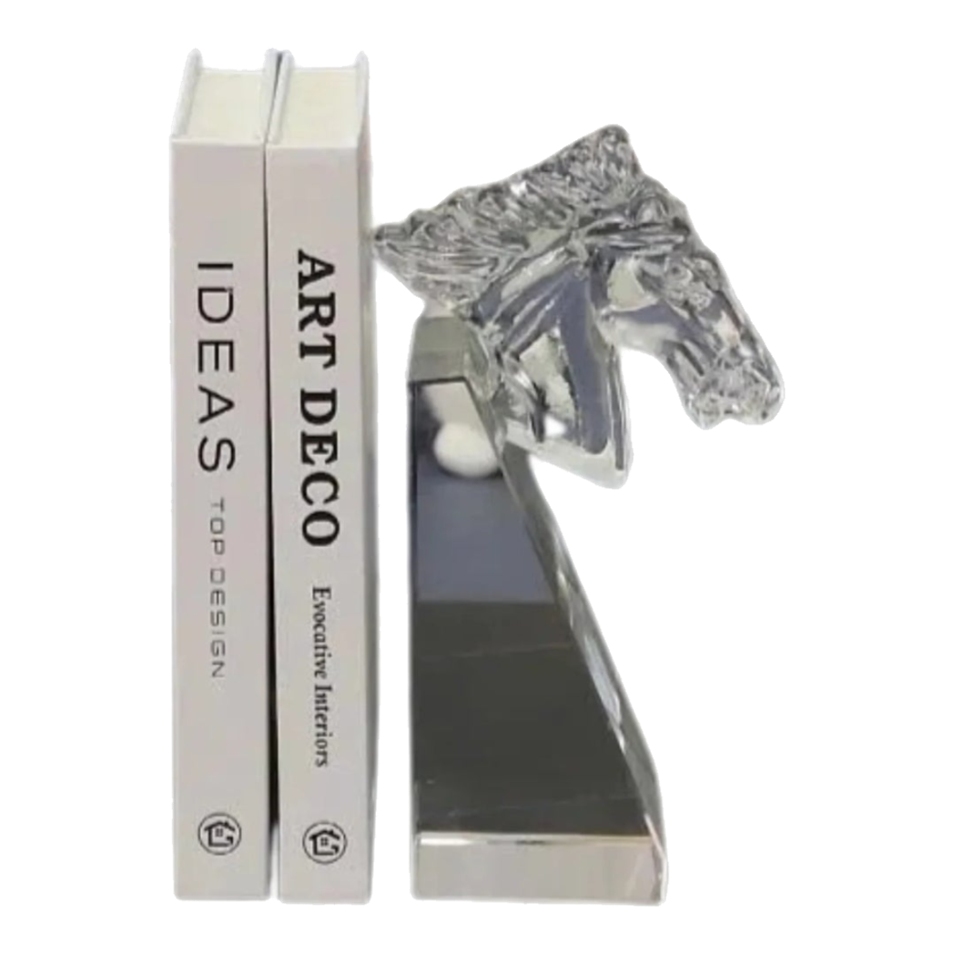 Maison Couture - Tượng Chặn Sách Đơn - Ngựa Pha Lê Cristalleries Cheval Bookend