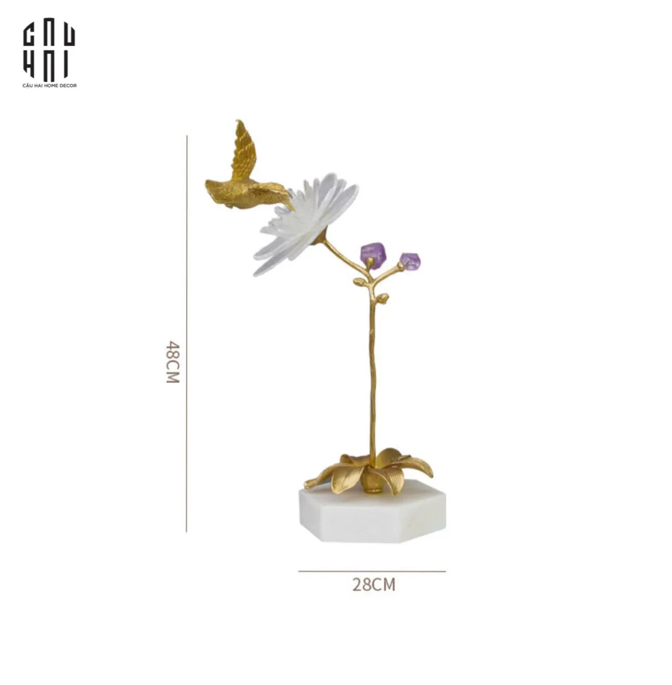 Maison Couture - Tượng Chim Hoàng Yến Embrace Canari Ss25-TƯỢNG TRANG TRÍ-CẬU HAI HOME DECOR